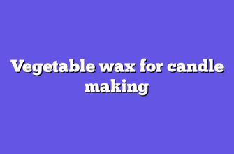 Vegetable wax for candle making