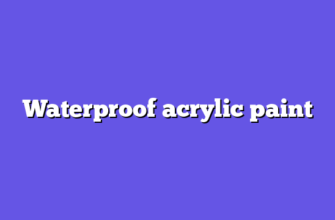 Waterproof acrylic paint