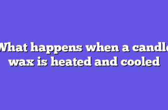 What happens when a candle wax is heated and cooled