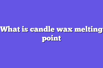What is candle wax melting point