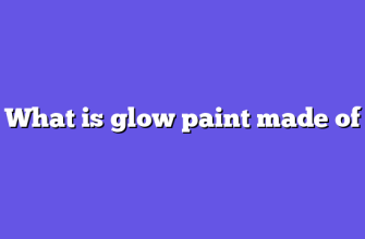 What is glow paint made of
