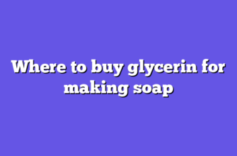 Where to buy glycerin for making soap