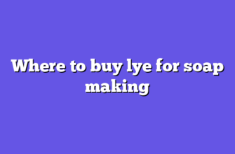 Where to buy lye for soap making