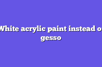 White acrylic paint instead of gesso