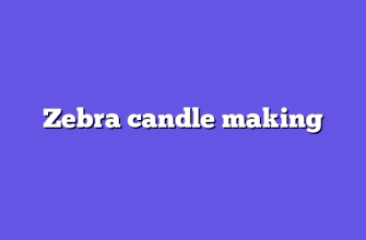 Zebra candle making