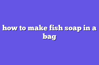 how to make fish soap in a bag