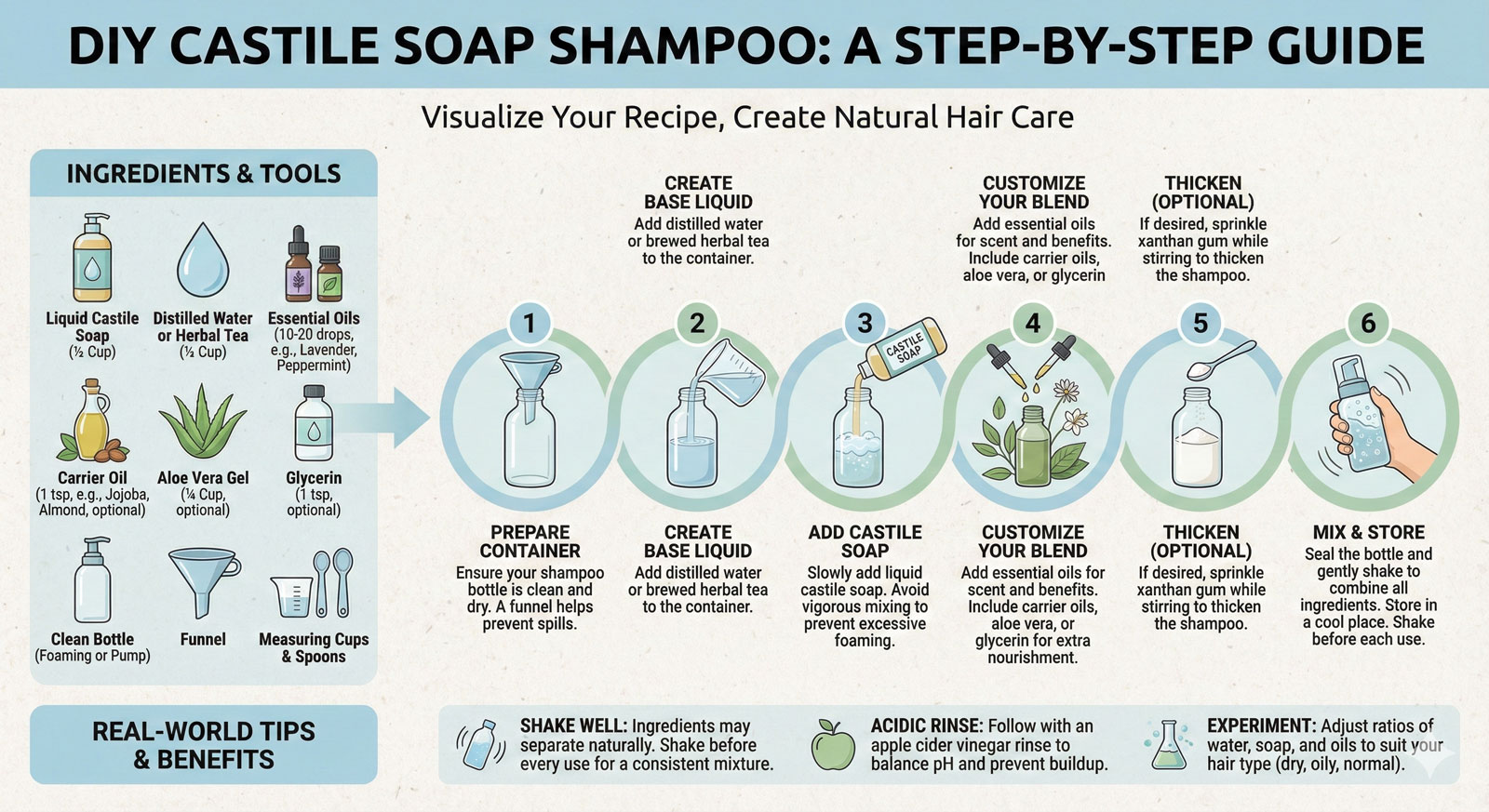 How to make shampoo with castile soap