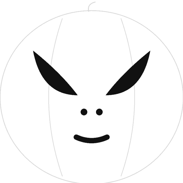 Alien pumpkin carving stencil