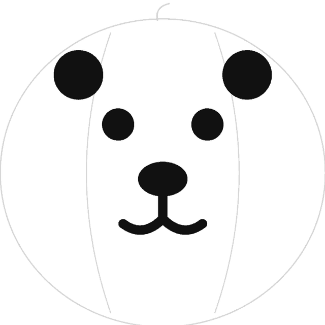 Bear pumpkin carving stencil