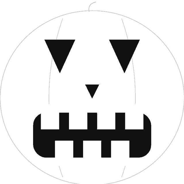 Big Toothy Grin pumpkin carving stencil