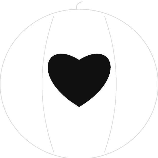 Heart pumpkin carving stencil