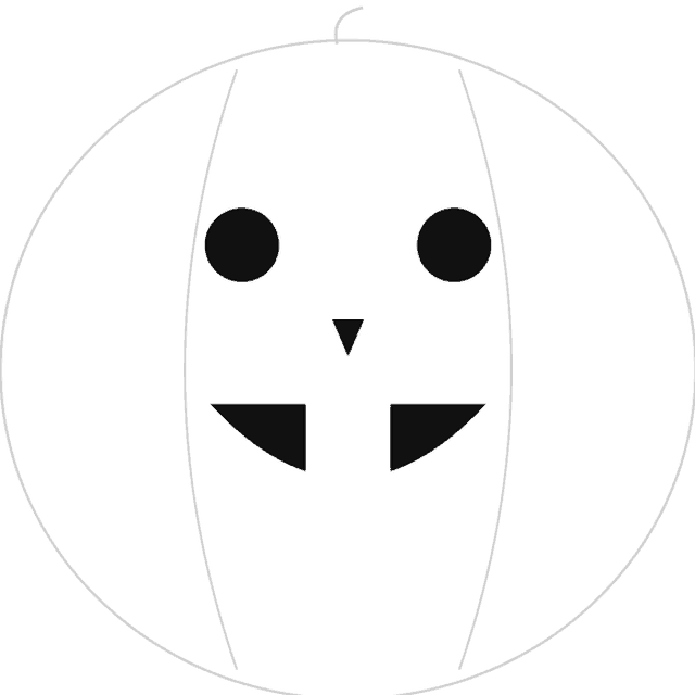 Buck Teeth pumpkin carving stencil