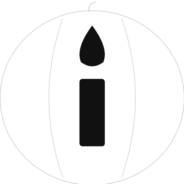 Candle pumpkin carving stencil