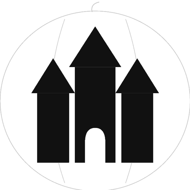 Castle pumpkin carving stencil
