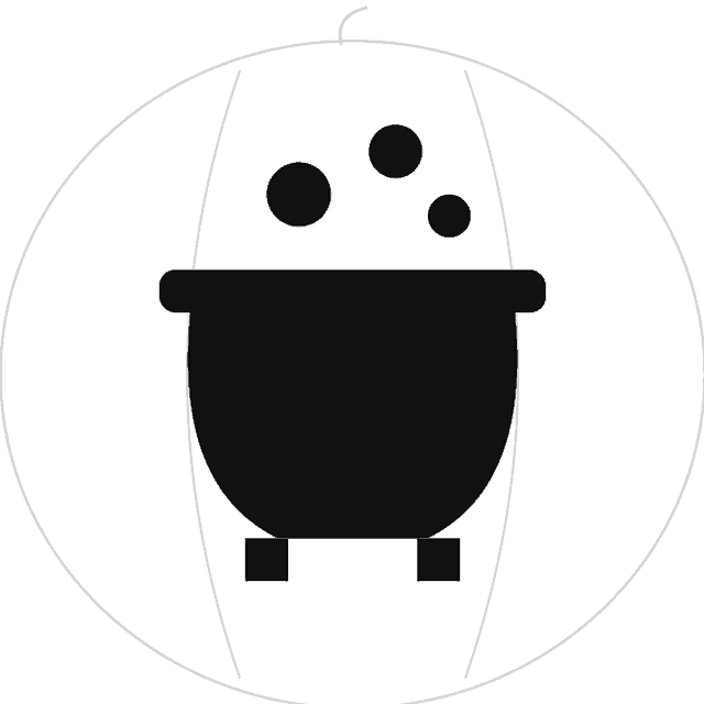 Cauldron pumpkin carving stencil