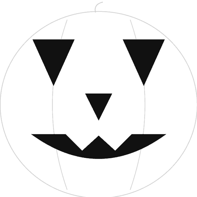 Classic pumpkin carving stencil