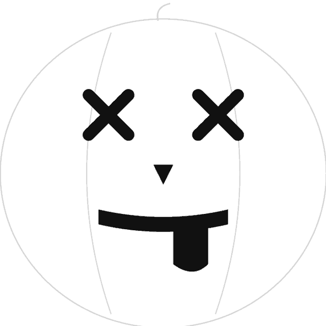 Dead Eyes pumpkin carving stencil