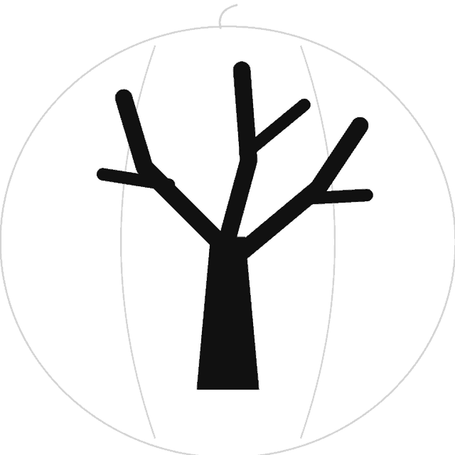 Spooky Tree pumpkin carving stencil