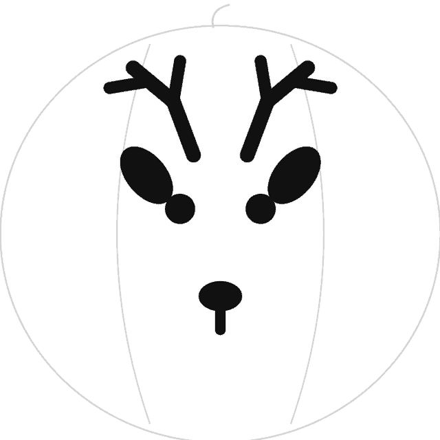 Deer pumpkin carving stencil