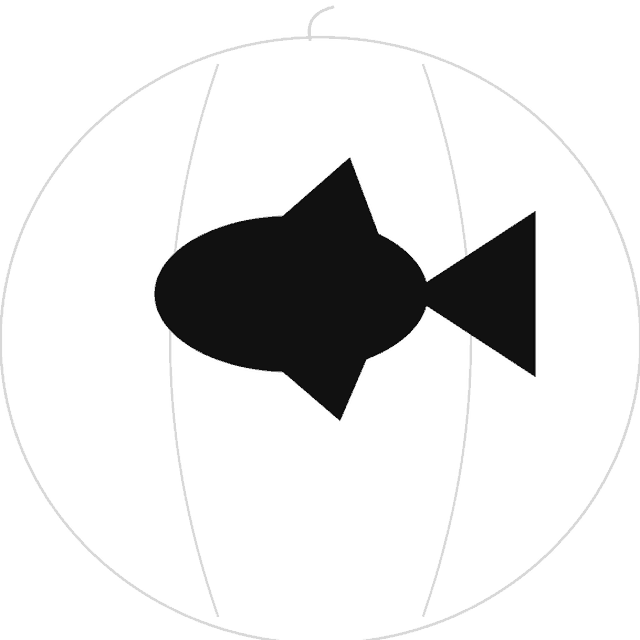Fish pumpkin carving stencil