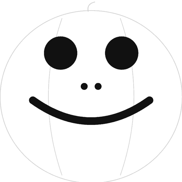 Frog pumpkin carving stencil