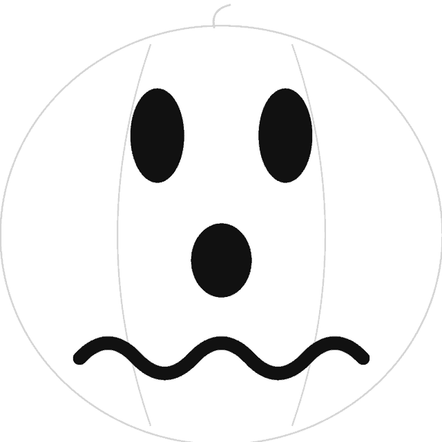 Ghost Face pumpkin carving stencil