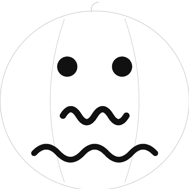 Wavy Ghost pumpkin carving stencil