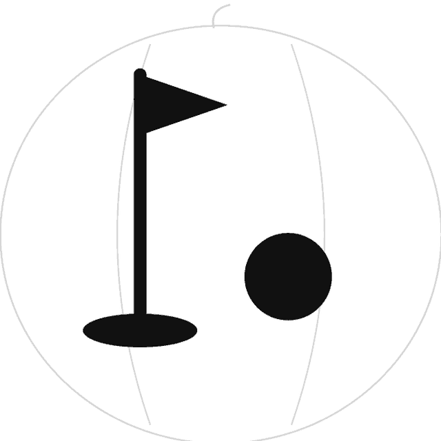 Golf pumpkin carving stencil