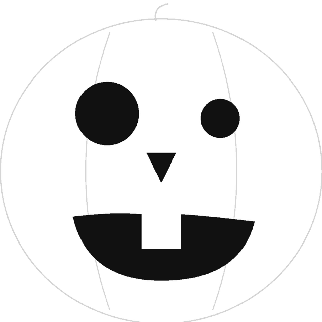 Goofy Tooth pumpkin carving stencil