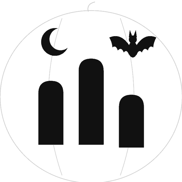 Graveyard pumpkin carving stencil