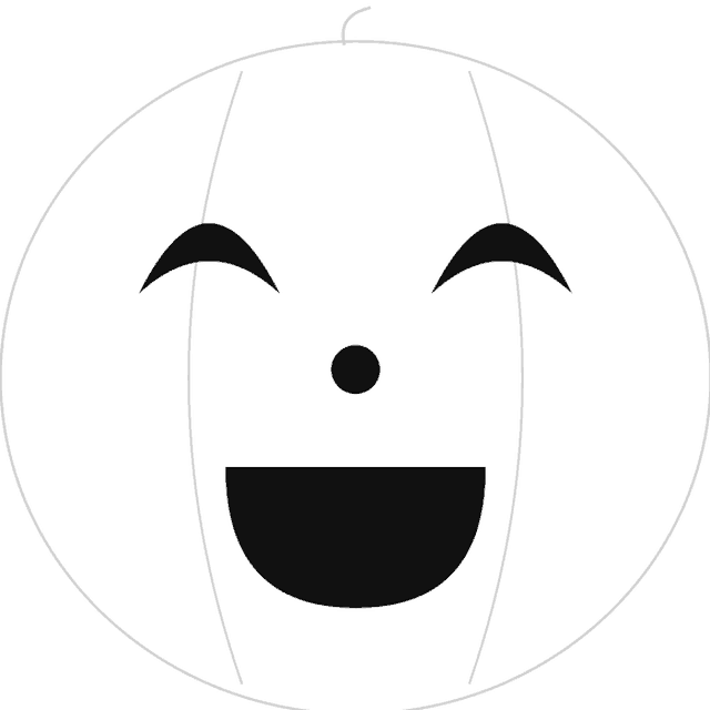 Happy Eyes pumpkin carving stencil