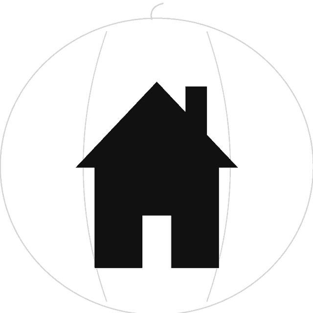 House pumpkin carving stencil