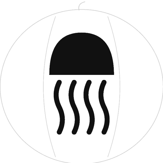 Jellyfish pumpkin carving stencil