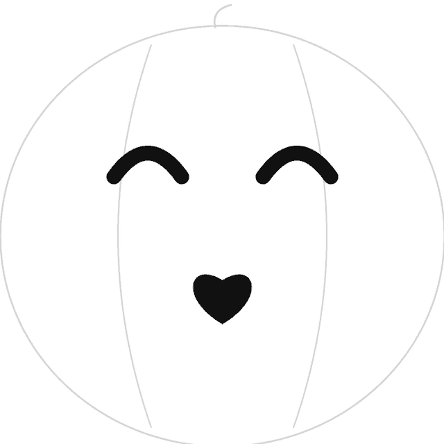 Kiss pumpkin carving stencil