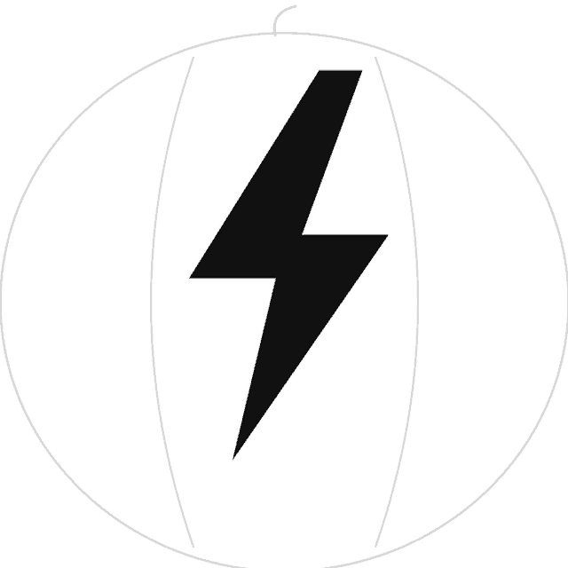 Lightning Bolt pumpkin carving stencil