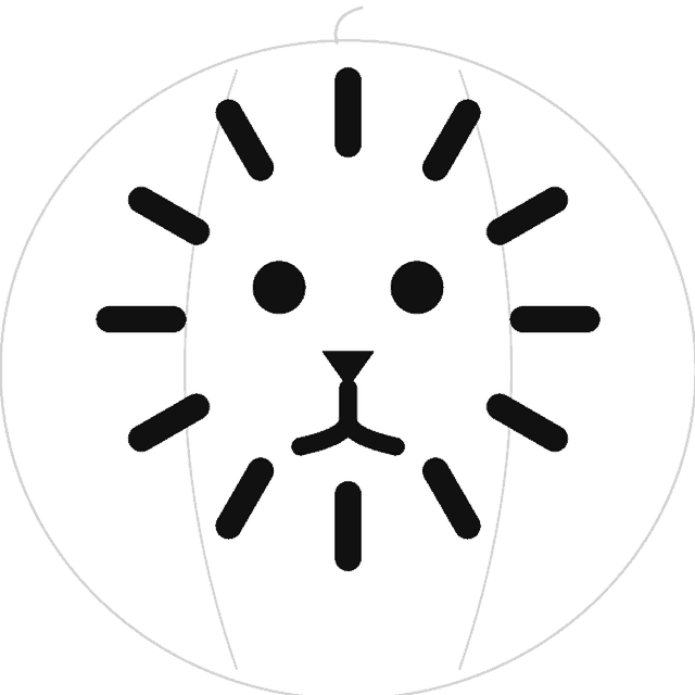 Lion pumpkin carving stencil