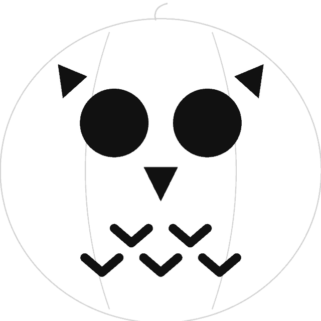 Owl pumpkin carving stencil