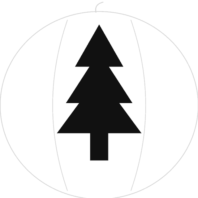 Pine Tree pumpkin carving stencil