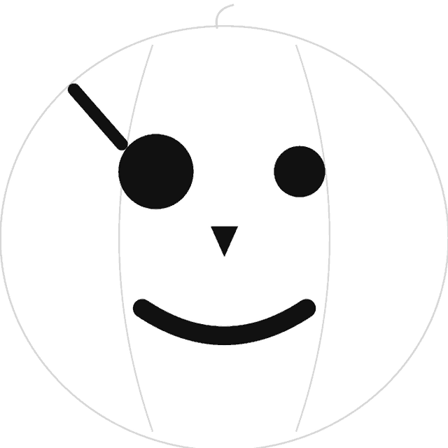 Pirate pumpkin carving stencil