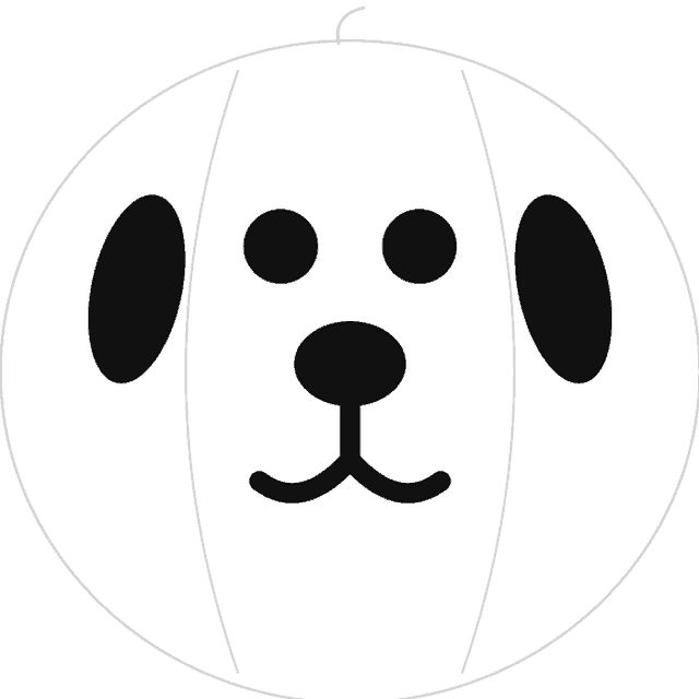 Puppy pumpkin carving stencil