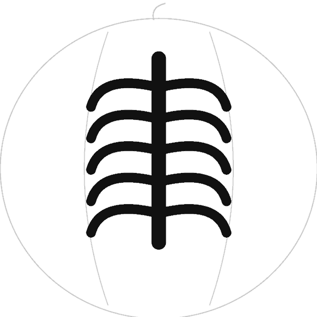 Ribcage pumpkin carving stencil