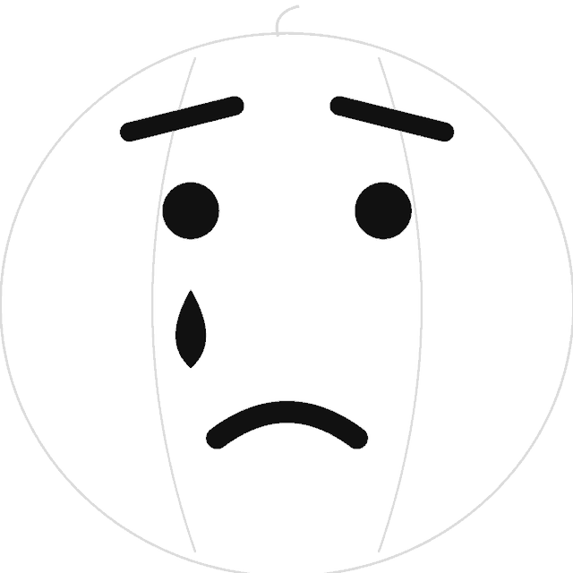 Crying pumpkin carving stencil