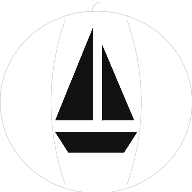 Sailboat pumpkin carving stencil