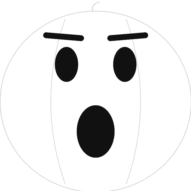 Screaming pumpkin carving stencil