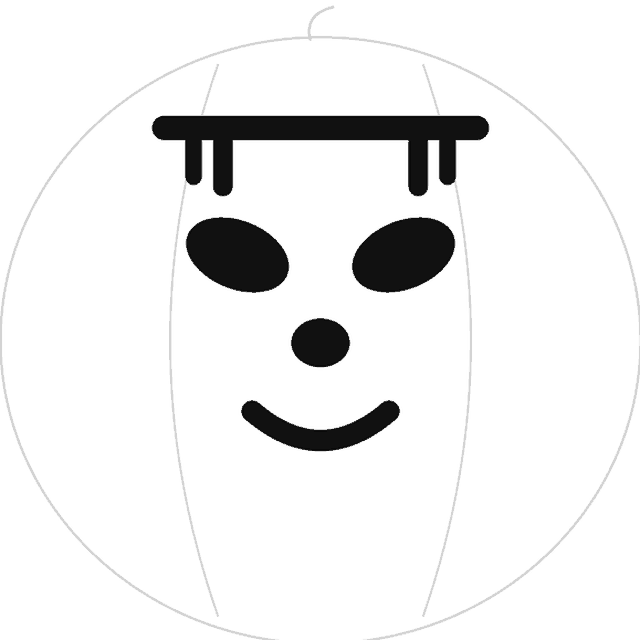 Sloth pumpkin carving stencil