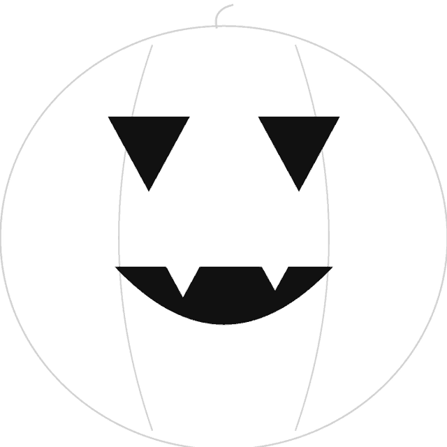 Snaggletooth pumpkin carving stencil