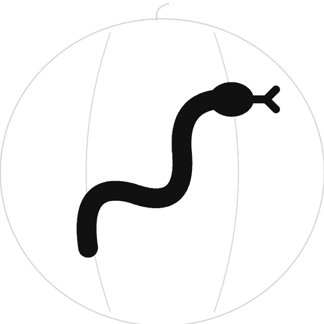 Snake pumpkin carving stencil