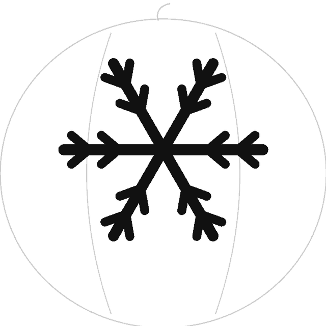 Snowflake pumpkin carving stencil