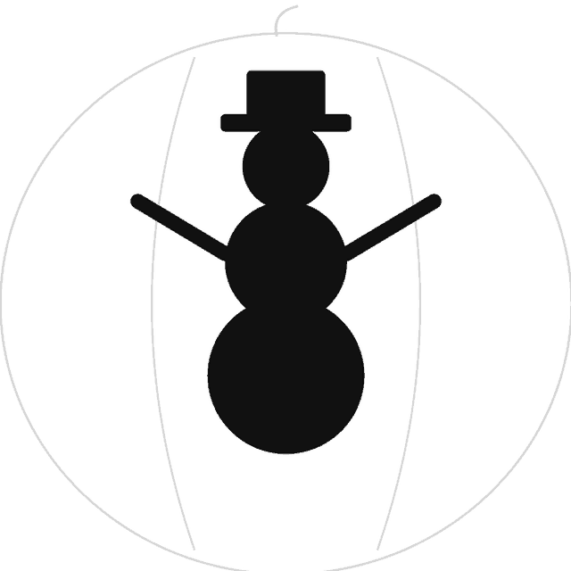 Snowman pumpkin carving stencil