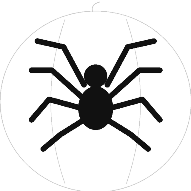 Spider pumpkin carving stencil
